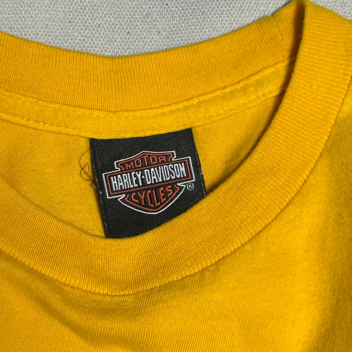 S 할리데이비슨 옐로우 빅로고 프린팅 나시 상품이미지4