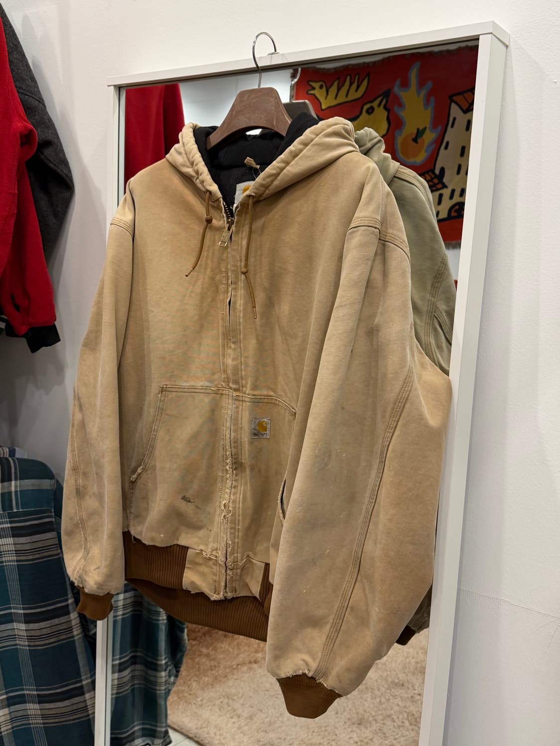 90-00s Carhartt 칼하트 덕 액티브 후드 워크 자켓 (USA) 상품이미지1