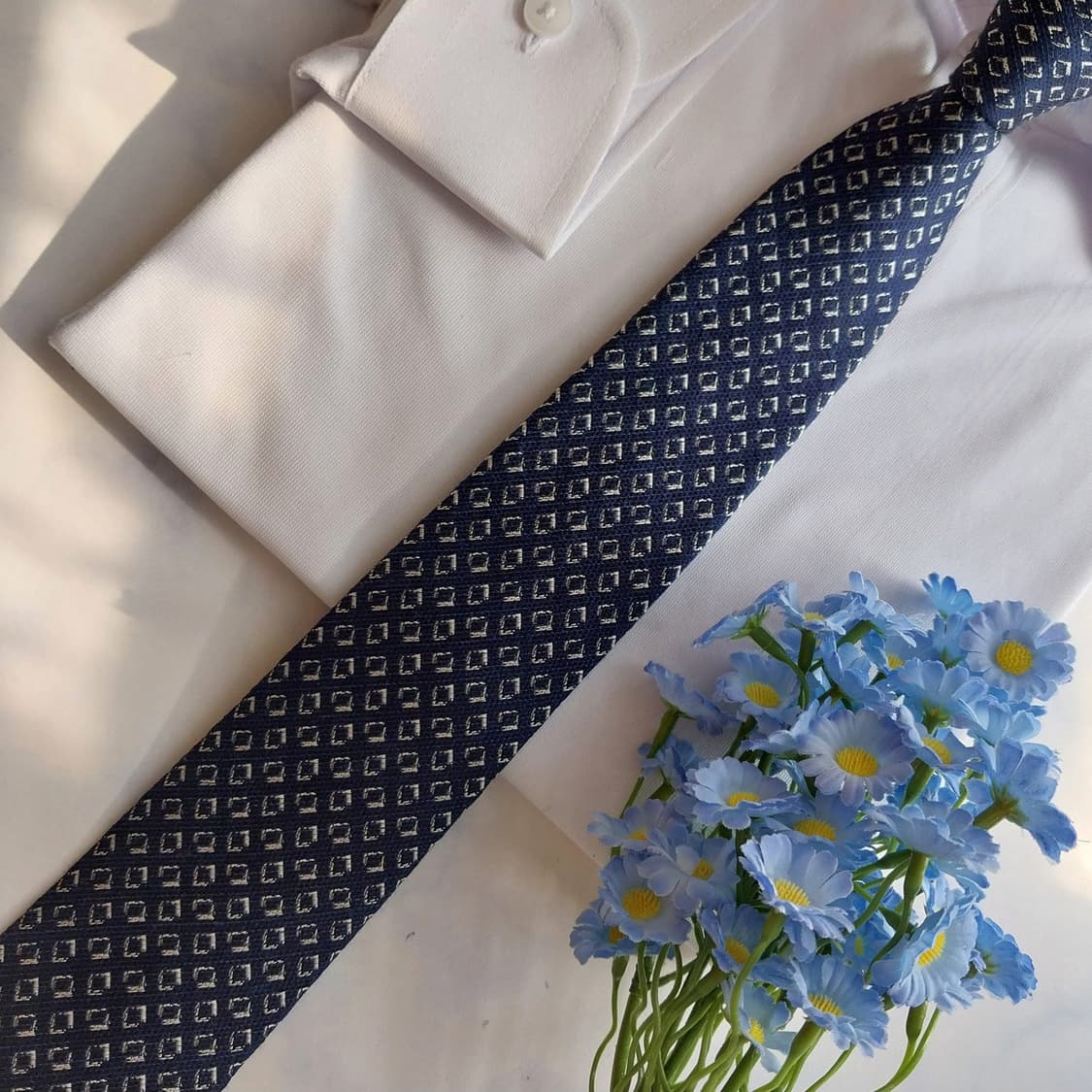 지오송지오 넥타이 네이비 기하학 패턴 A+등급 K2375
 상품이미지6