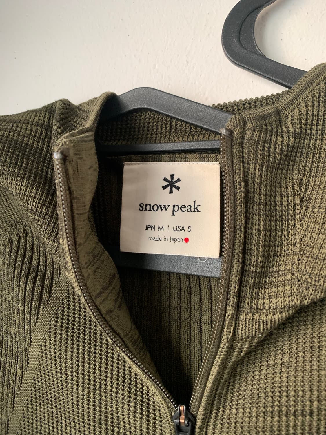 스노우피크 재팬 니트 재킷 올리브 상품이미지2