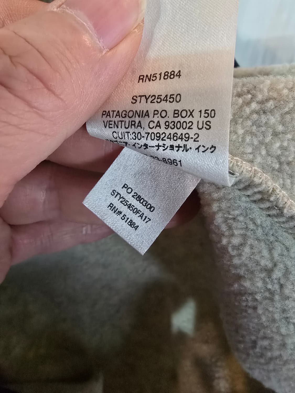 파타고니아 신칠라 플리스 M 아이보리 상품이미지7