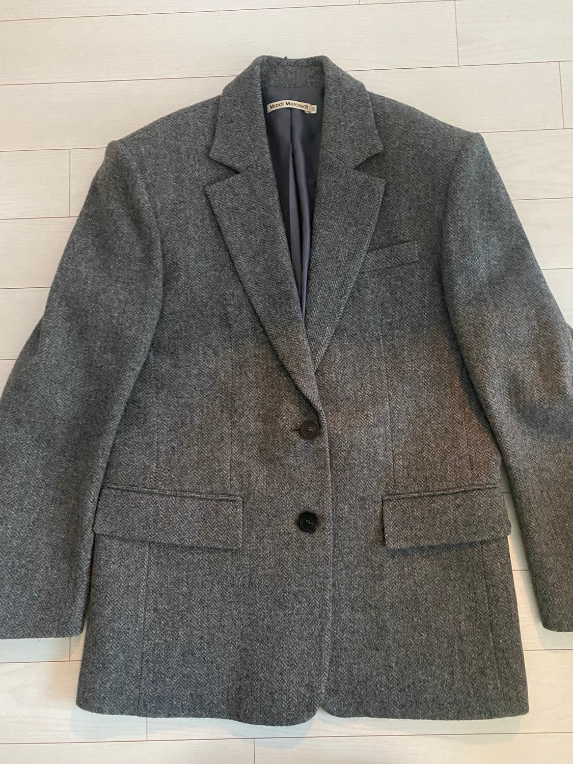 마르디메크르디 울100 헤링본 자켓 상품이미지1