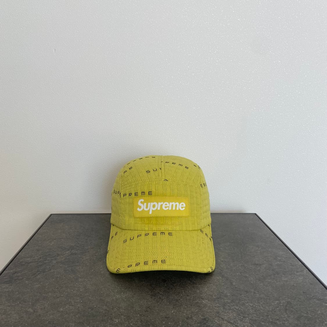 슈프림 스티치 로고 레몬 박스로고 캠프캡 모자 상품이미지1