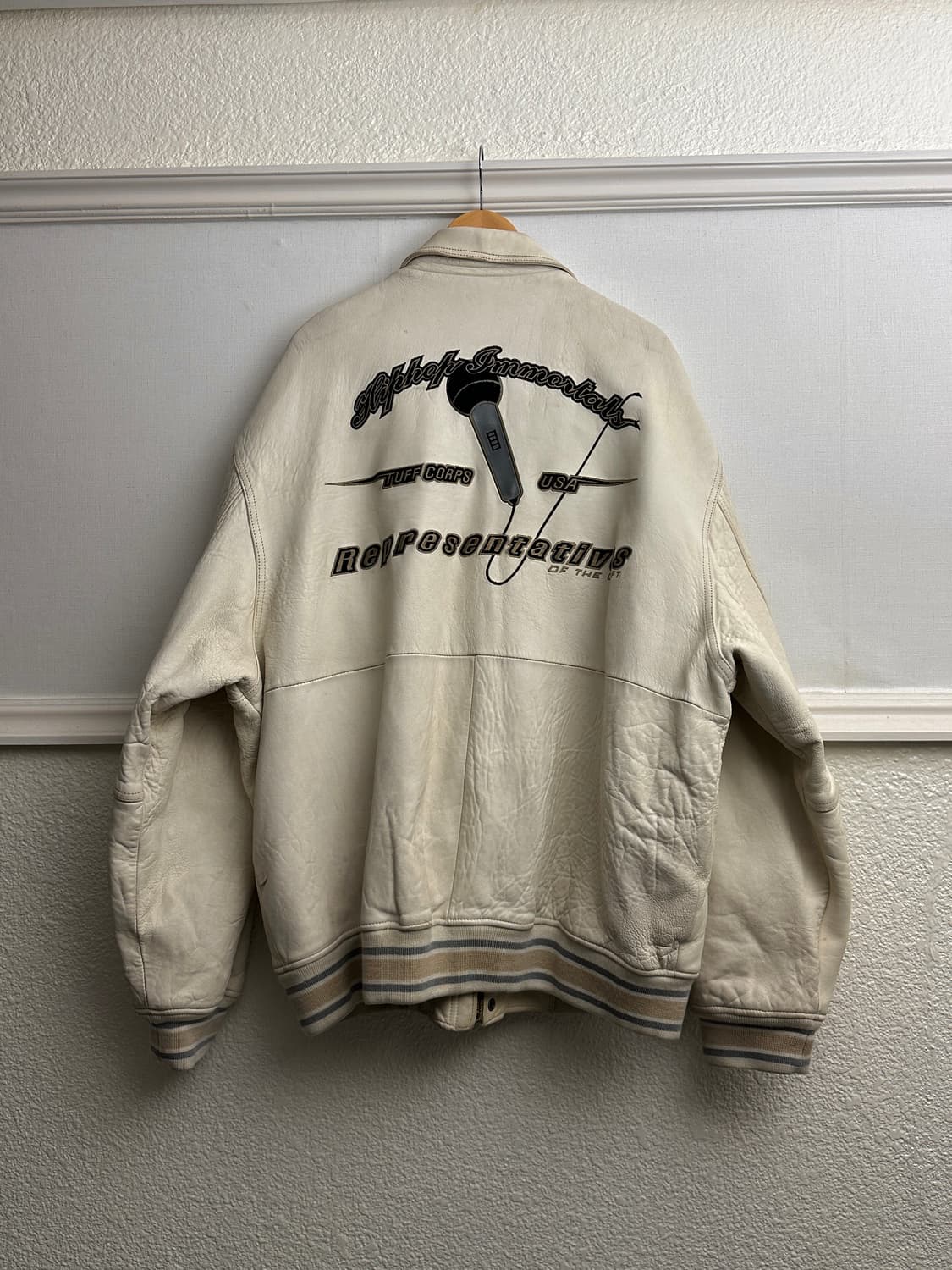 UB Tuff "Mic drop" 콜로서스 오버 레더 자켓 상품이미지8