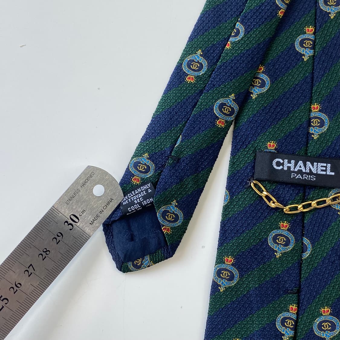 샤넬(CHANEL) 금장 모노그램 명품 정품 넥타이 상품이미지6