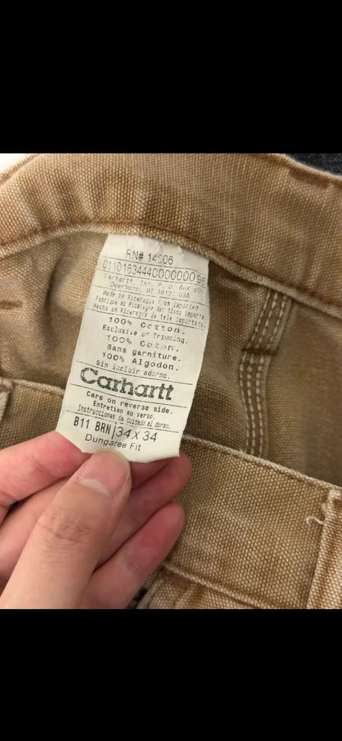 칼하트 싱글니 카펜터 b11 워크팬츠 상품이미지6