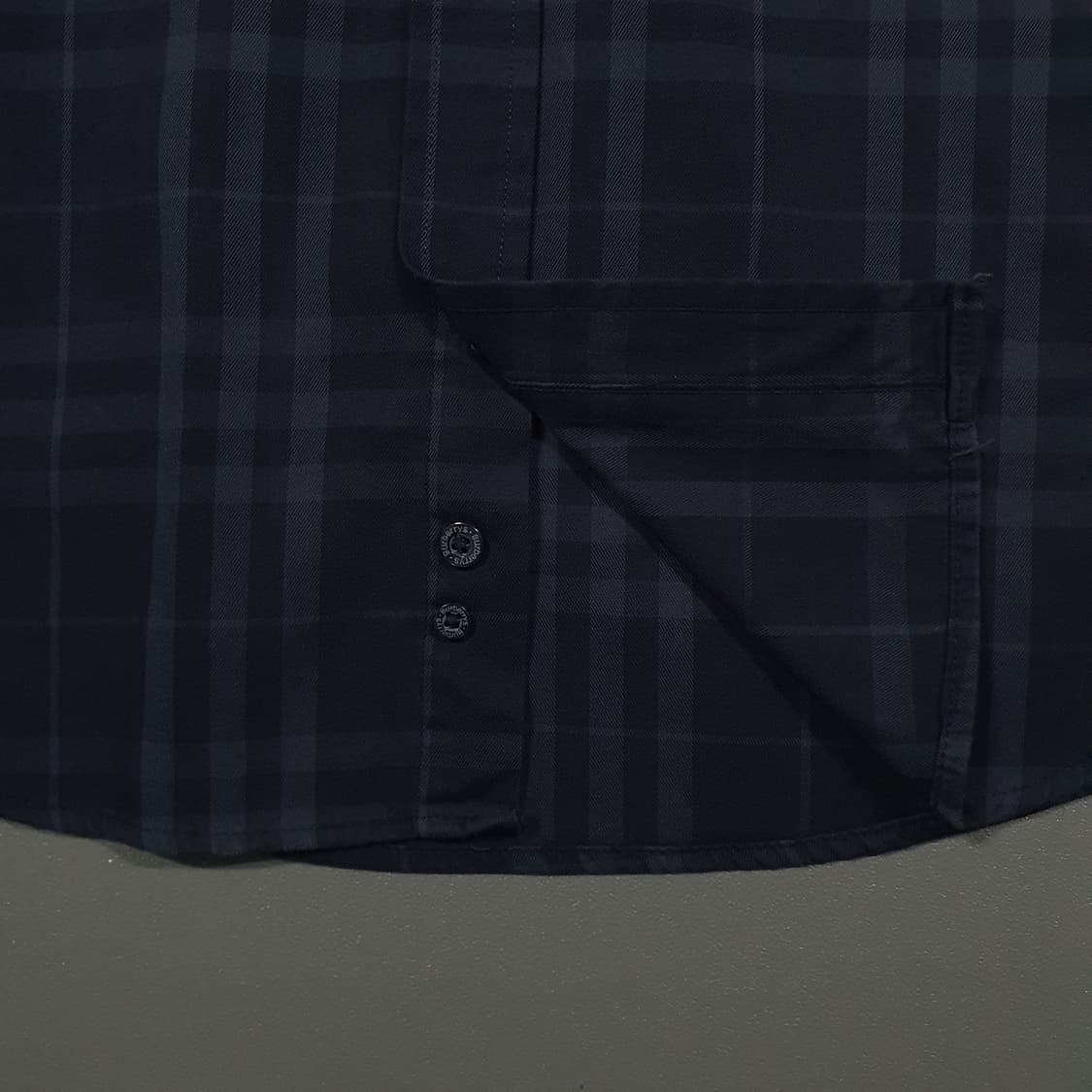 M) 버버리 크레스트 로고 원포켓 노바체크 셔츠 긴팔 남방 블랙 그레이 상품이미지7