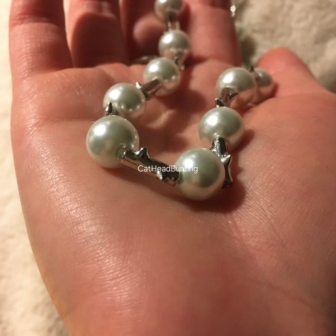 UNISEX_Pearl Thorn Necklace 진주 가시 목걸이 상품이미지4