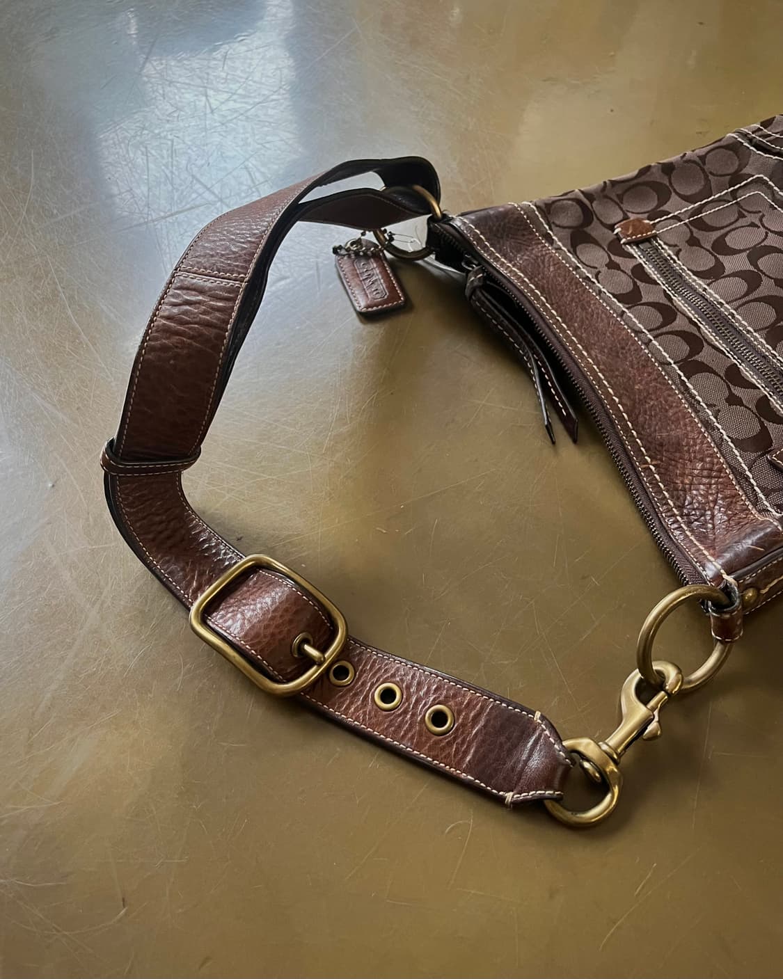 2000s Old COACH Classic Shoulder Bag 상품이미지7