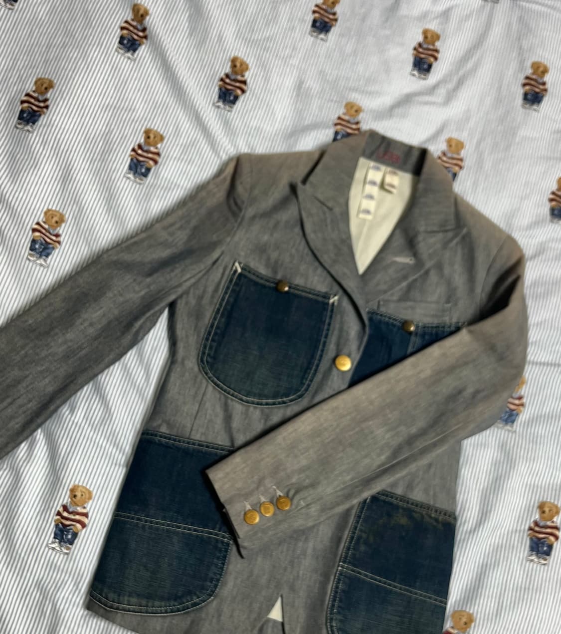 Lee 샴브레이 데님 워크자켓 S 44-55 상품이미지1