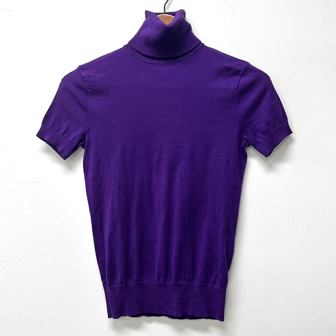 폴로 랄프로렌 코튼 터틀넥 반팔 니트 목폴라 스웨터 바이올렛 여성 M 상품이미지1