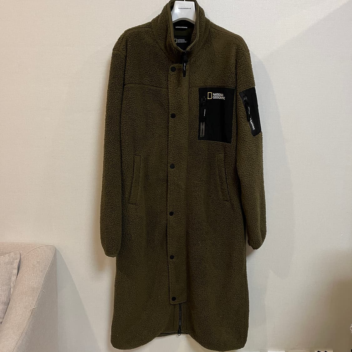 (L) 내셔널지오그래픽 뽀글이 롱 후리스 상품이미지1