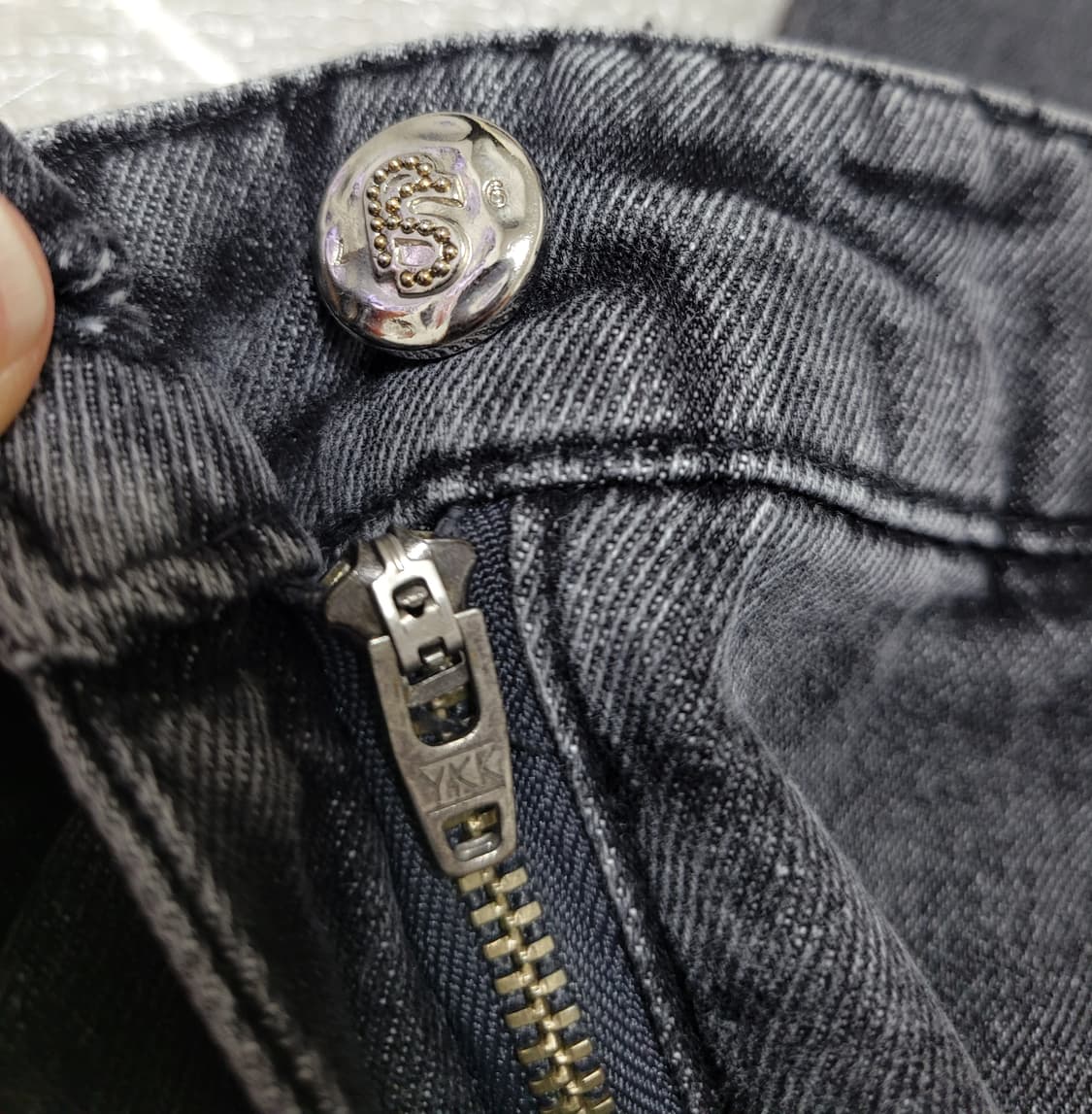 SJSJ 에스제이에스제이 워시드 와이드 데님 팬츠 S 상품이미지4