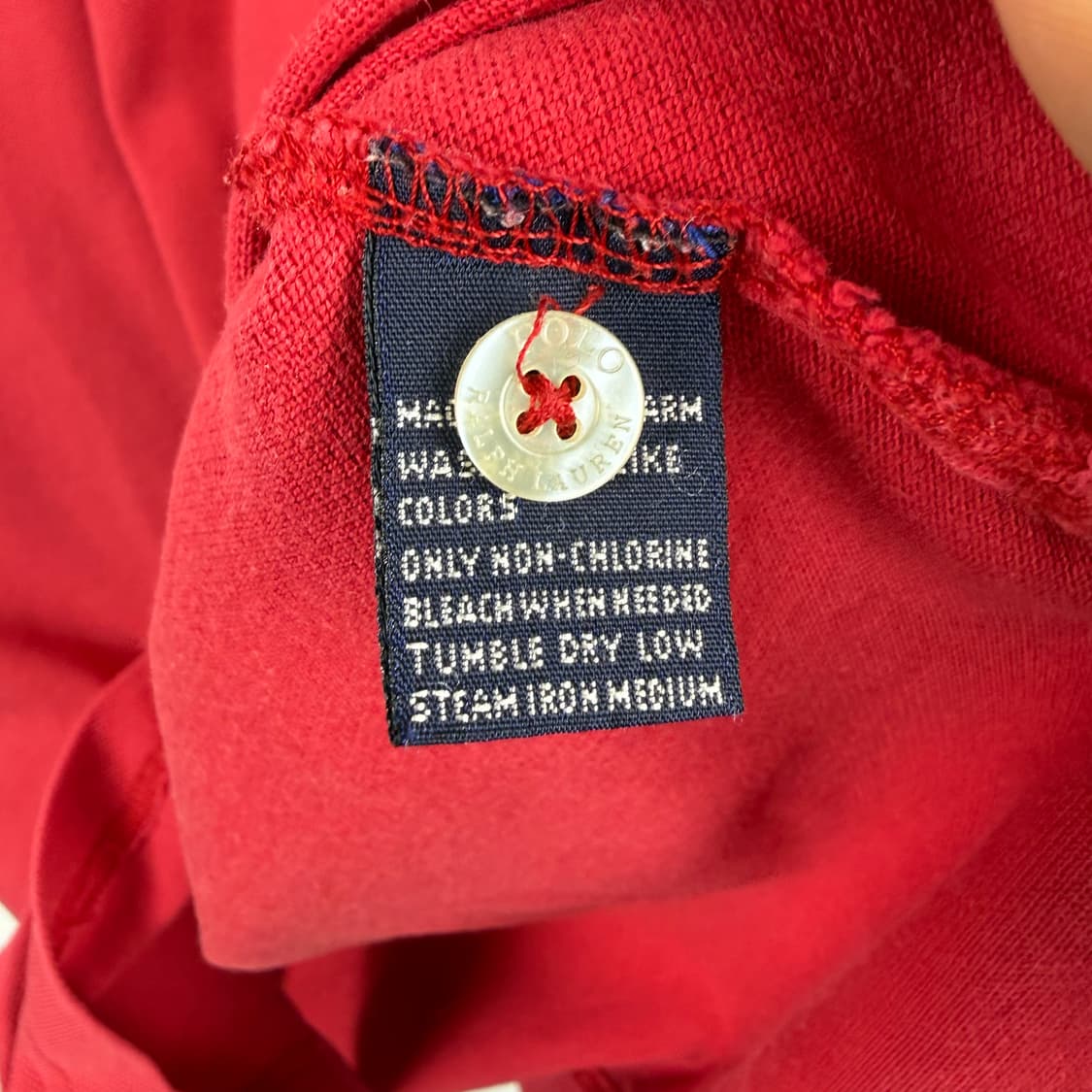 (S) 폴로 랄프로렌 올드스쿨 빅포니 카라 티 레드 상품이미지4