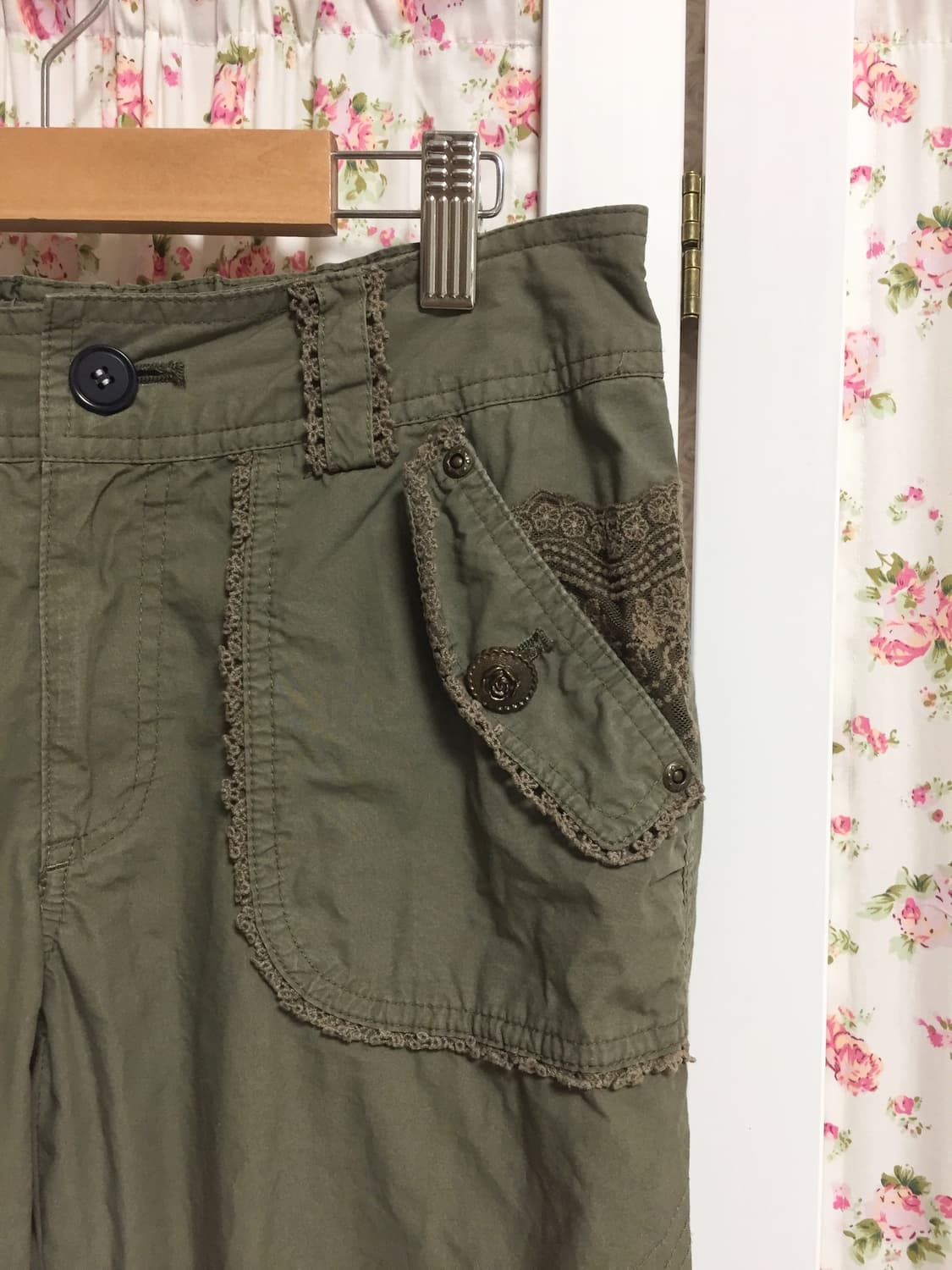 빈티지 엑시즈팜 카키 7부팬츠  상품이미지2