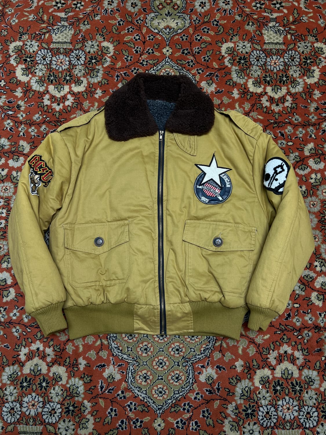 [Free] B10 패치 항공자켓 베이지 상품이미지1