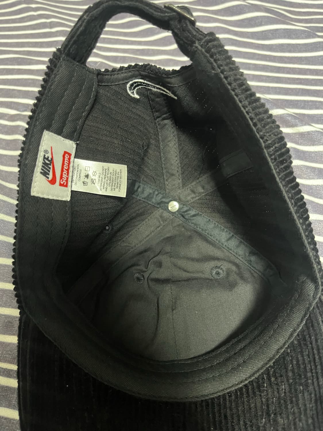 나이키X스투시 코듀로이 캡 블랙 상품이미지6