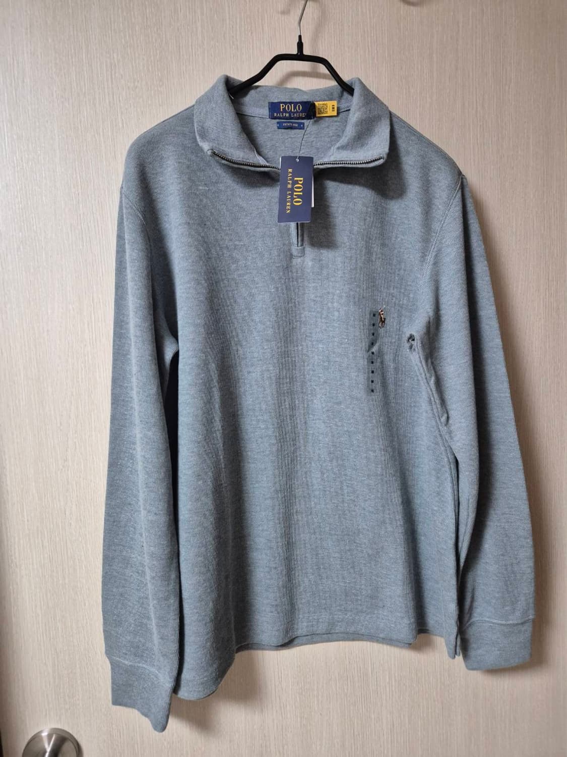 정품 (새제품) 폴로 랄프로렌 반집업 코튼 니트 스웨터 M 상품이미지1