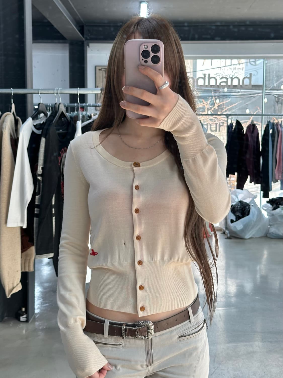 비비안웨스트우드 레드라벨 자수 울 가디건 상품이미지5