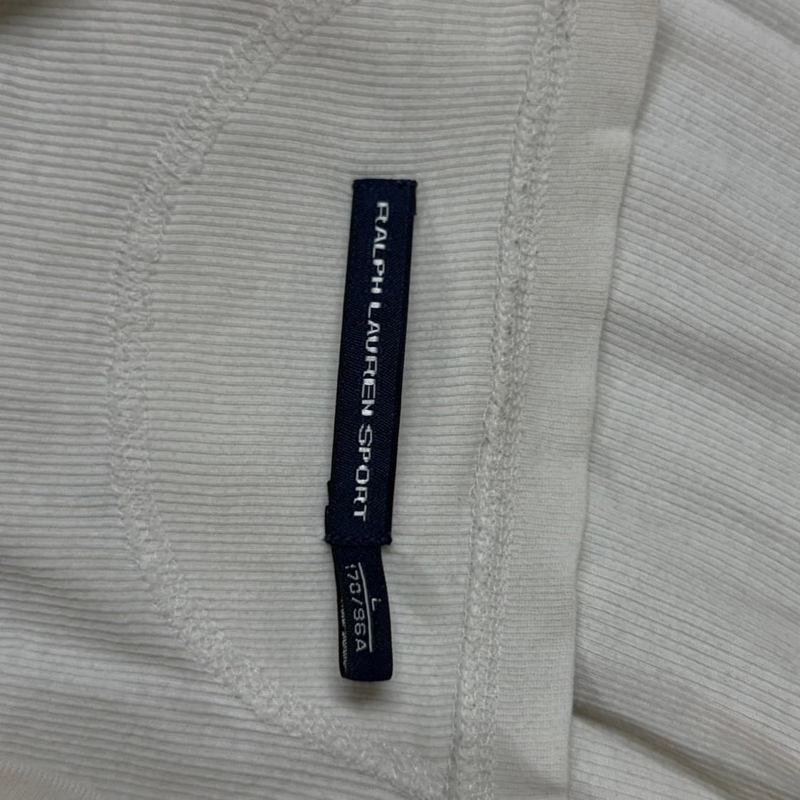 [L] 랄프로렌 화이트 헨리넥 긴팔티셔츠 상품이미지5