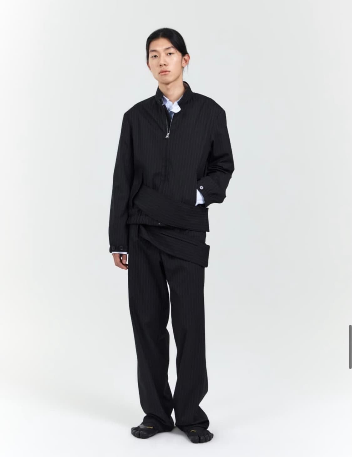 L) EE MENS BELTED POCKET TROUSER BLACK 상품이미지1