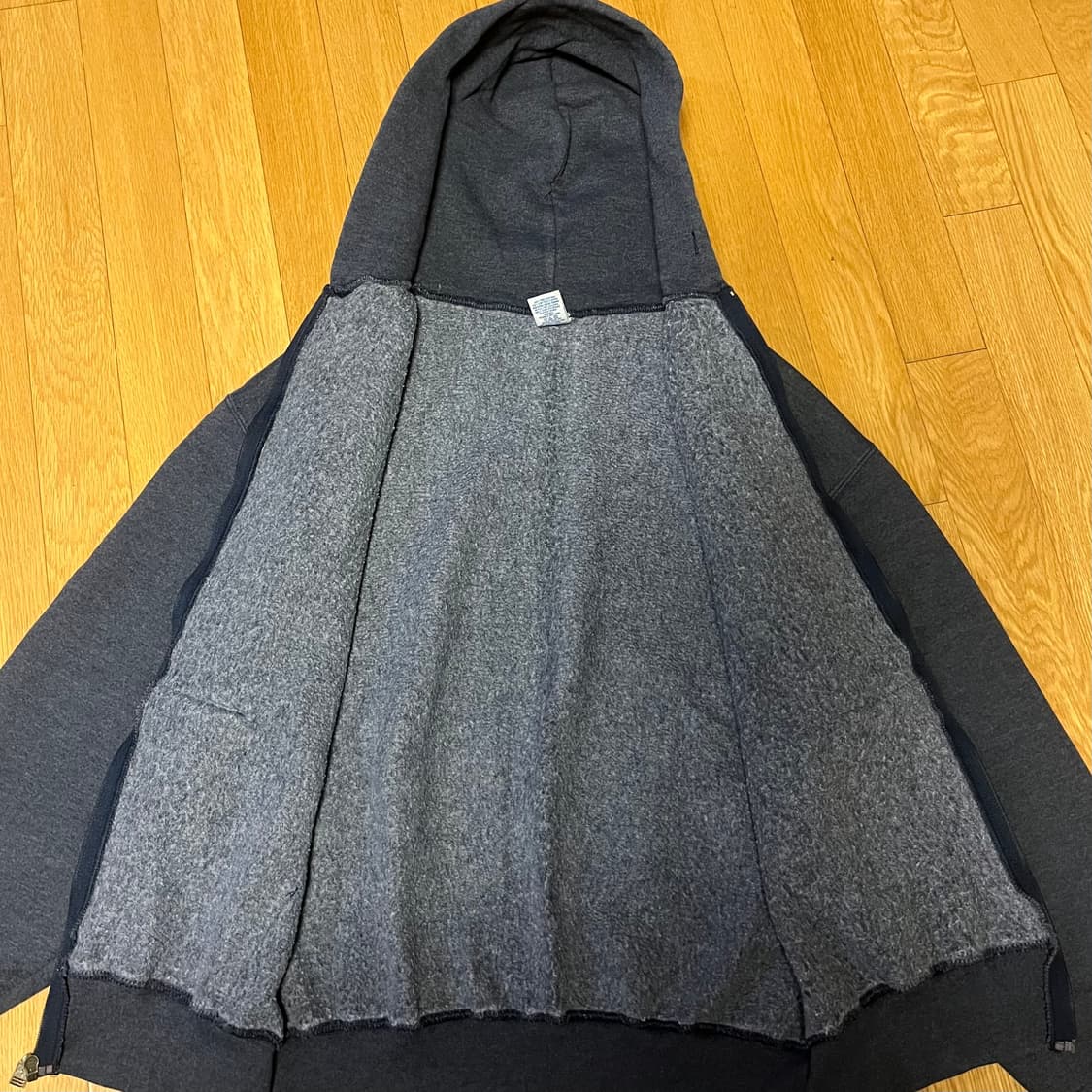[L] 90s 빈티지 러셀 후드집업 블루 그레이 상품이미지2
