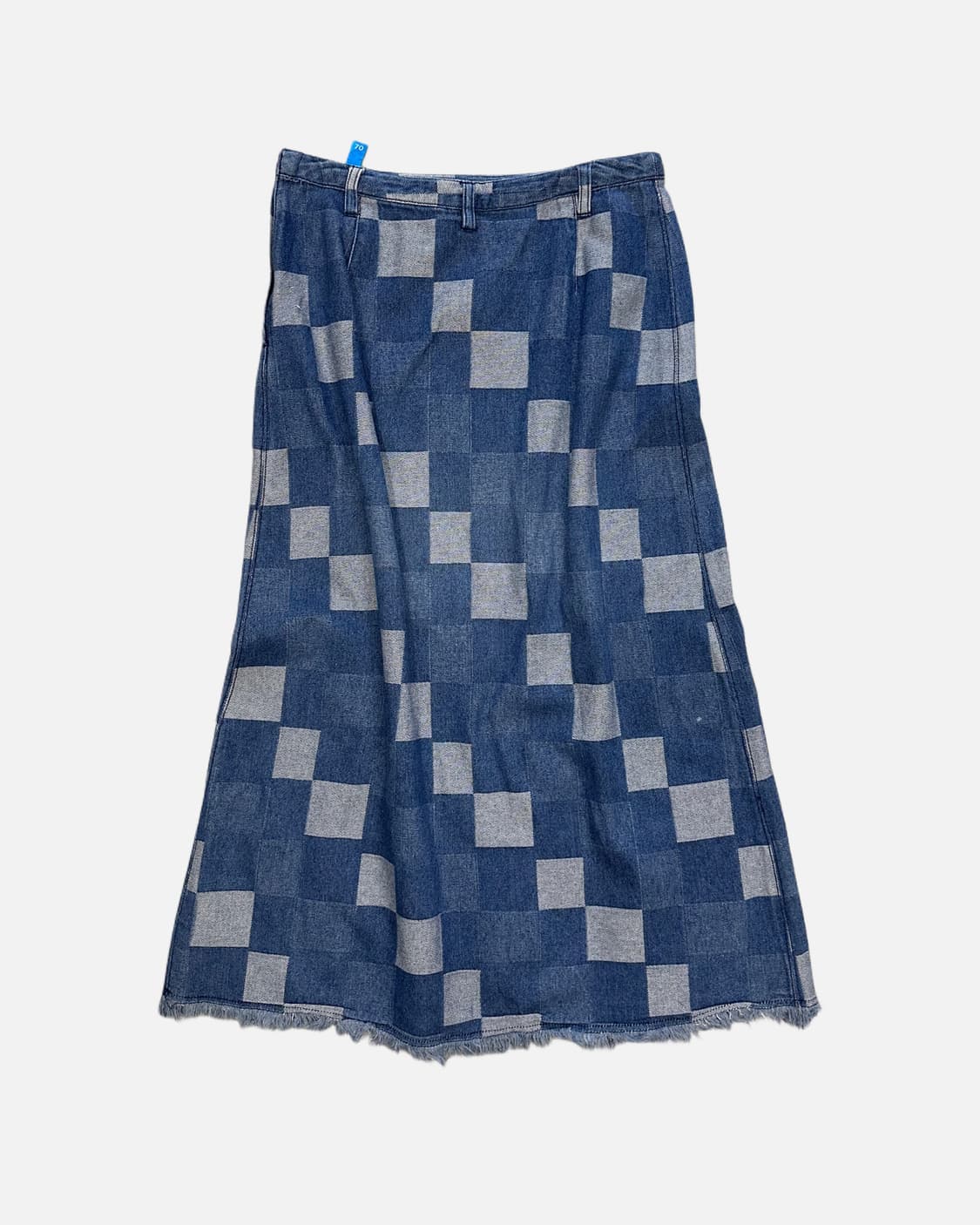 square pattern denim skirt 상품이미지1