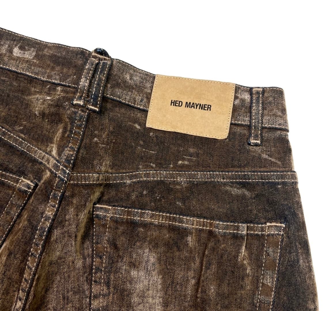헤드메이너 브라운 플로킹 데님 진 상품이미지2