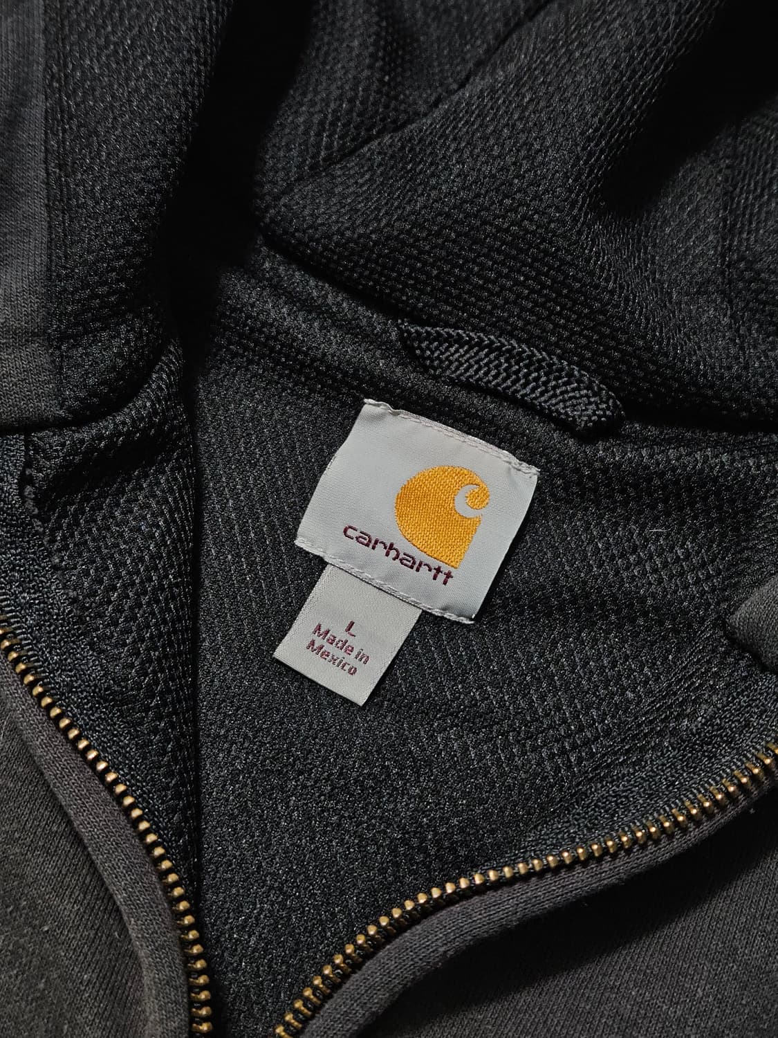 칼하트 하드페이딩 써멀 와플 후드집업 후드 L 상품이미지6