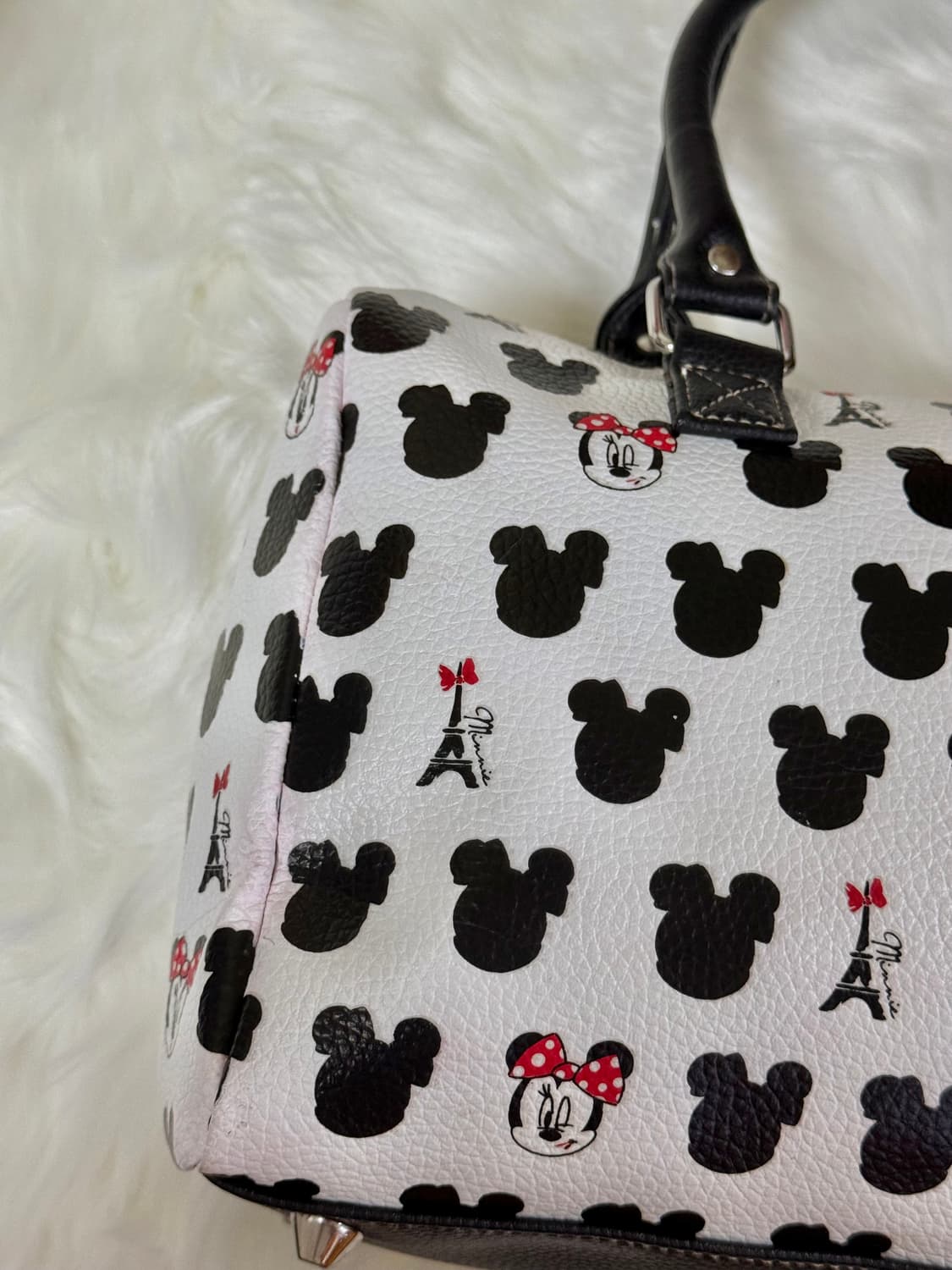 [Disney] 미니 마우스 파리 패턴 스퀘어 보스턴백 상품이미지5