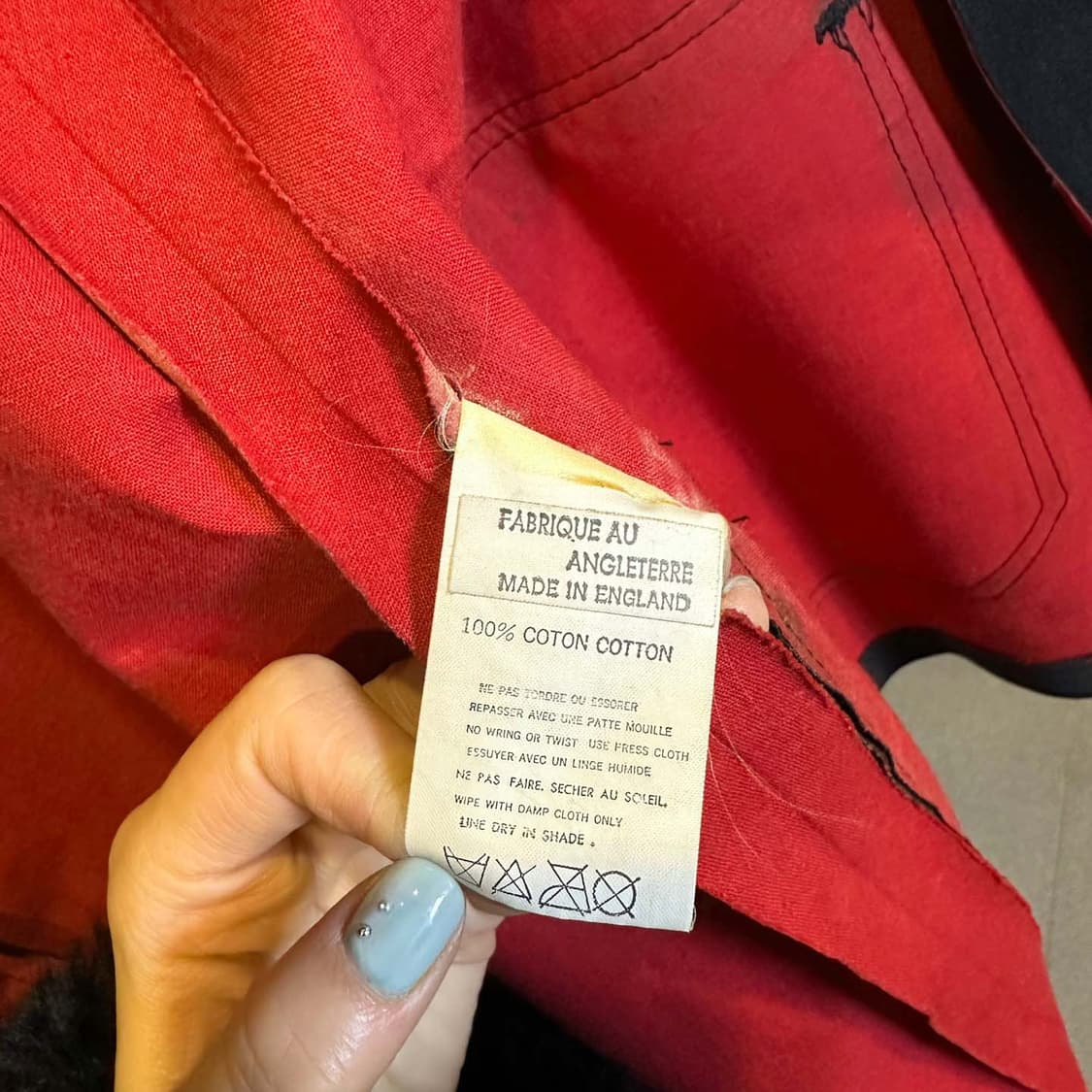 요지 야마모토 하프 트렌치코트 카라넥 플랩포켓 레드안감 디테일 블랙 상품이미지7