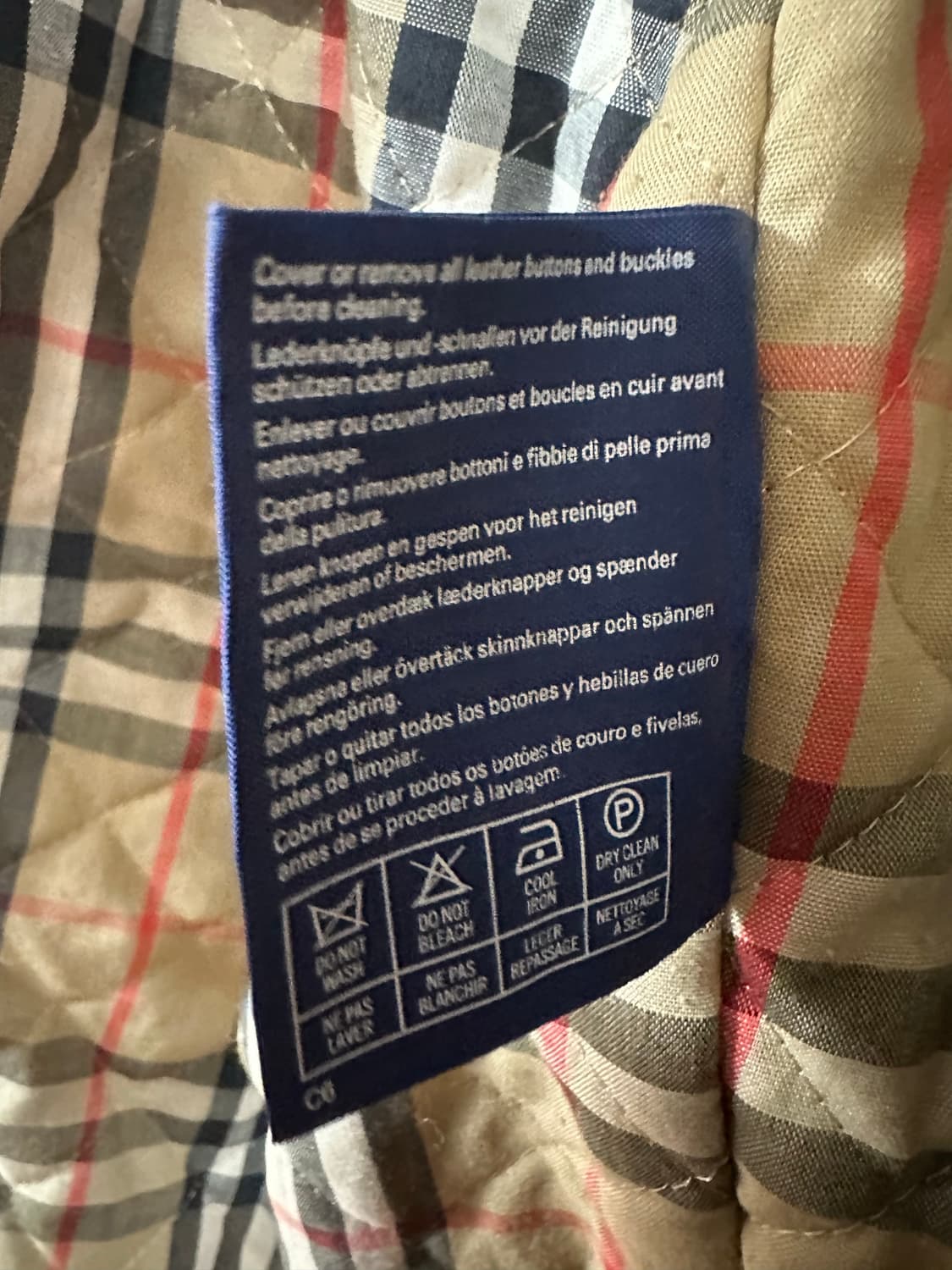 버버리 안감체크 딥그린 사파리 자켓 상품이미지7