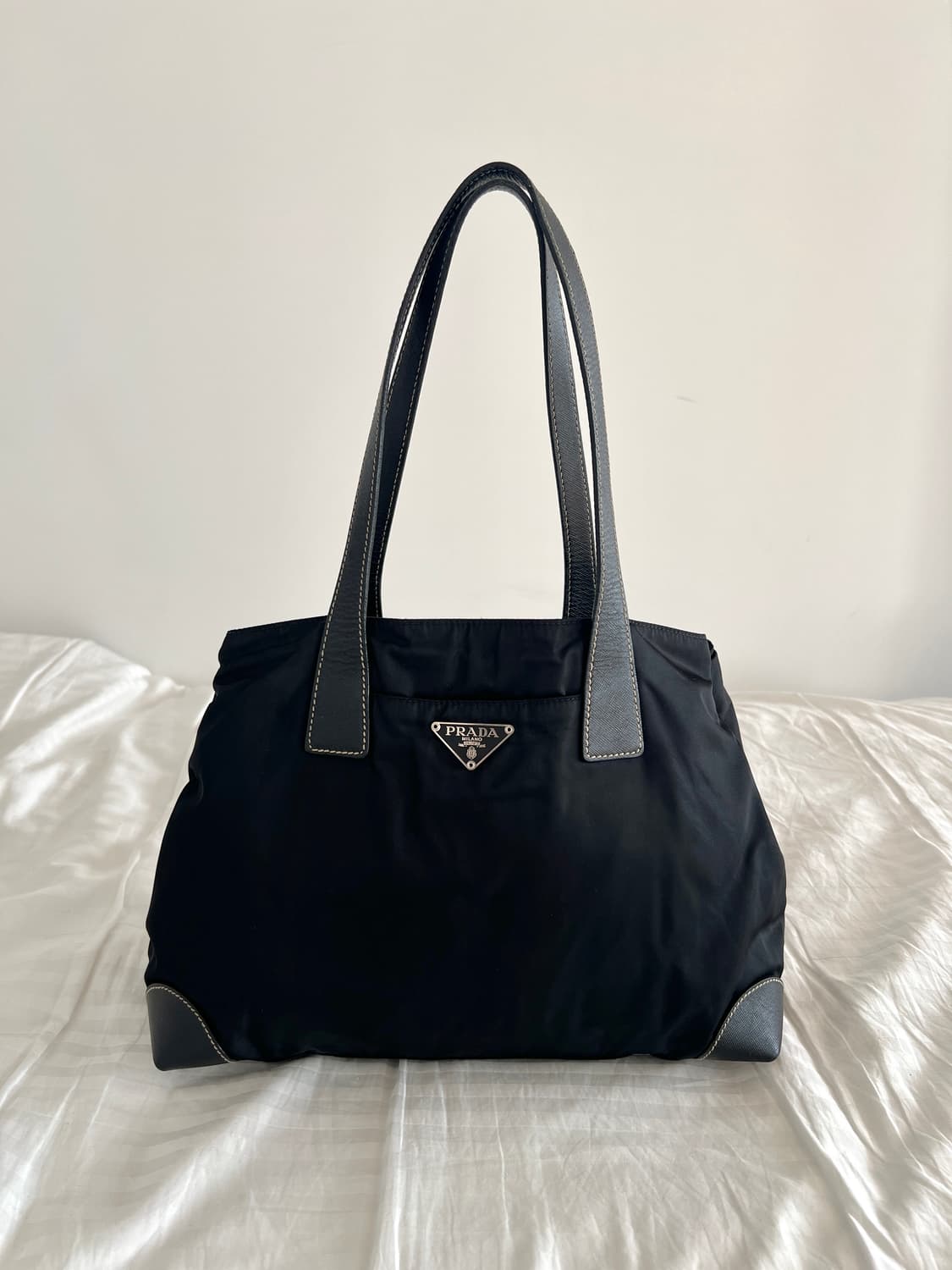 빈티지 프라다 포코노 레더 트리밍 숄더백 상품이미지2