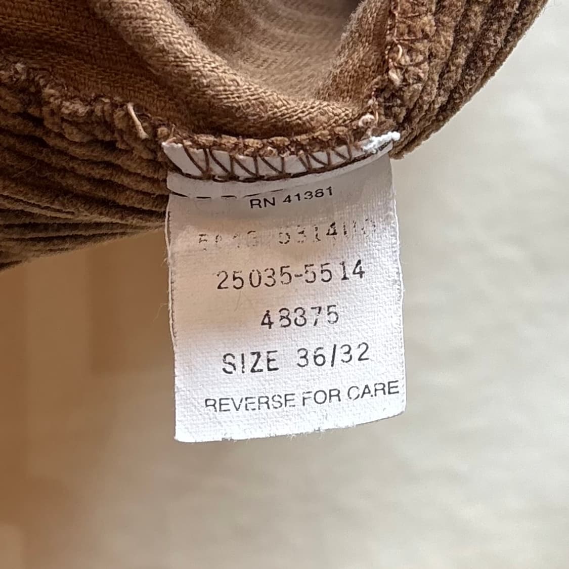 [35] 80s USA 폴로 랄프로렌 브라운 코듀로이 투턱 팬츠 상품이미지6