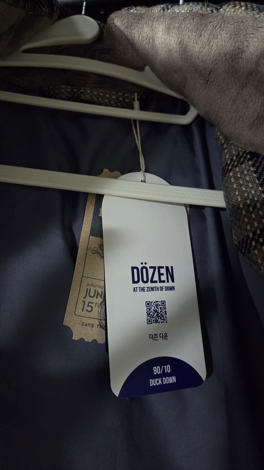 stu 패딩 덕다운 멀티 체크 상품이미지3