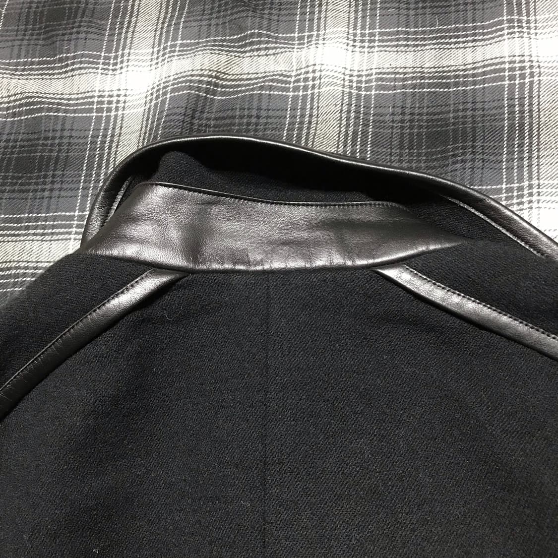 재팬 90s 일본산 양모 가죽 오버핏 라이더 자켓 남녀공용 상품이미지8