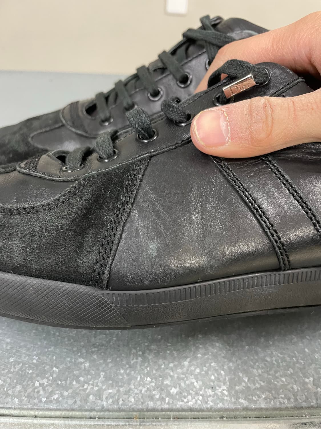 크리스찬 디올 옴므 레더 트레이너 스니커즈 블랙 40 상품이미지9