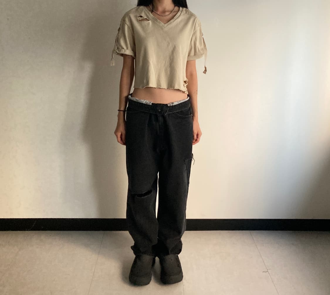 Distressed crop t 상품이미지2