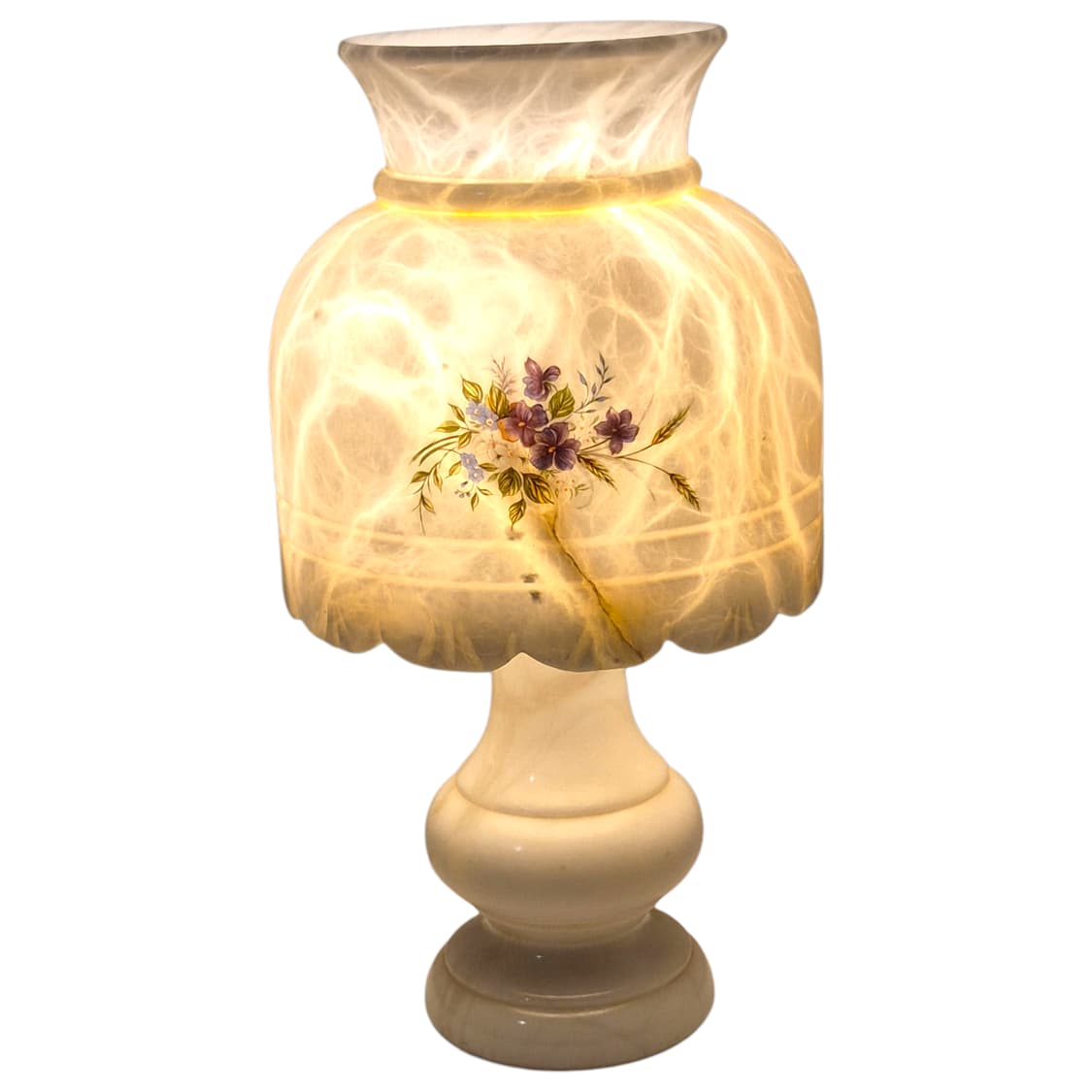 70s 스페인 알라바스타 플로랄 레이스 스탠드 램프 상품이미지1