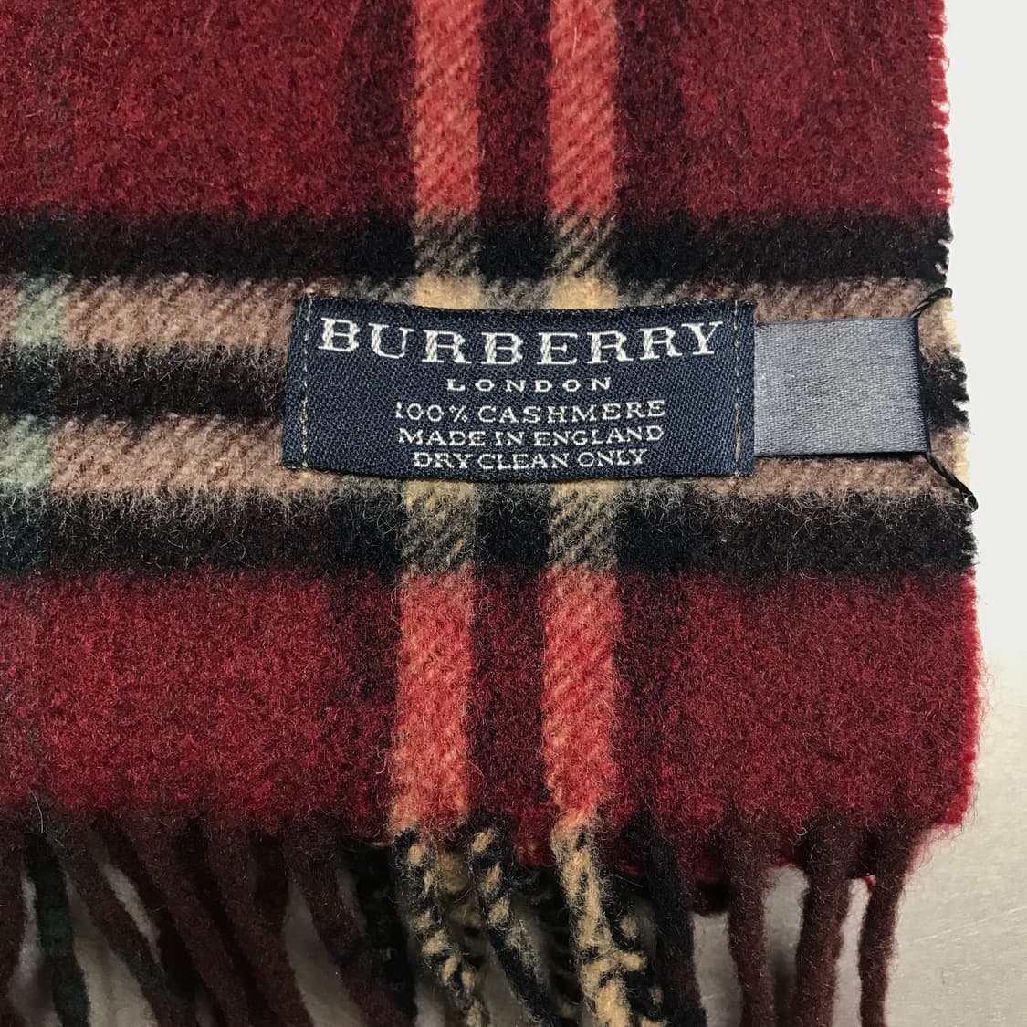 버버리 정품 캐시미어 머플러 레드 상품이미지4