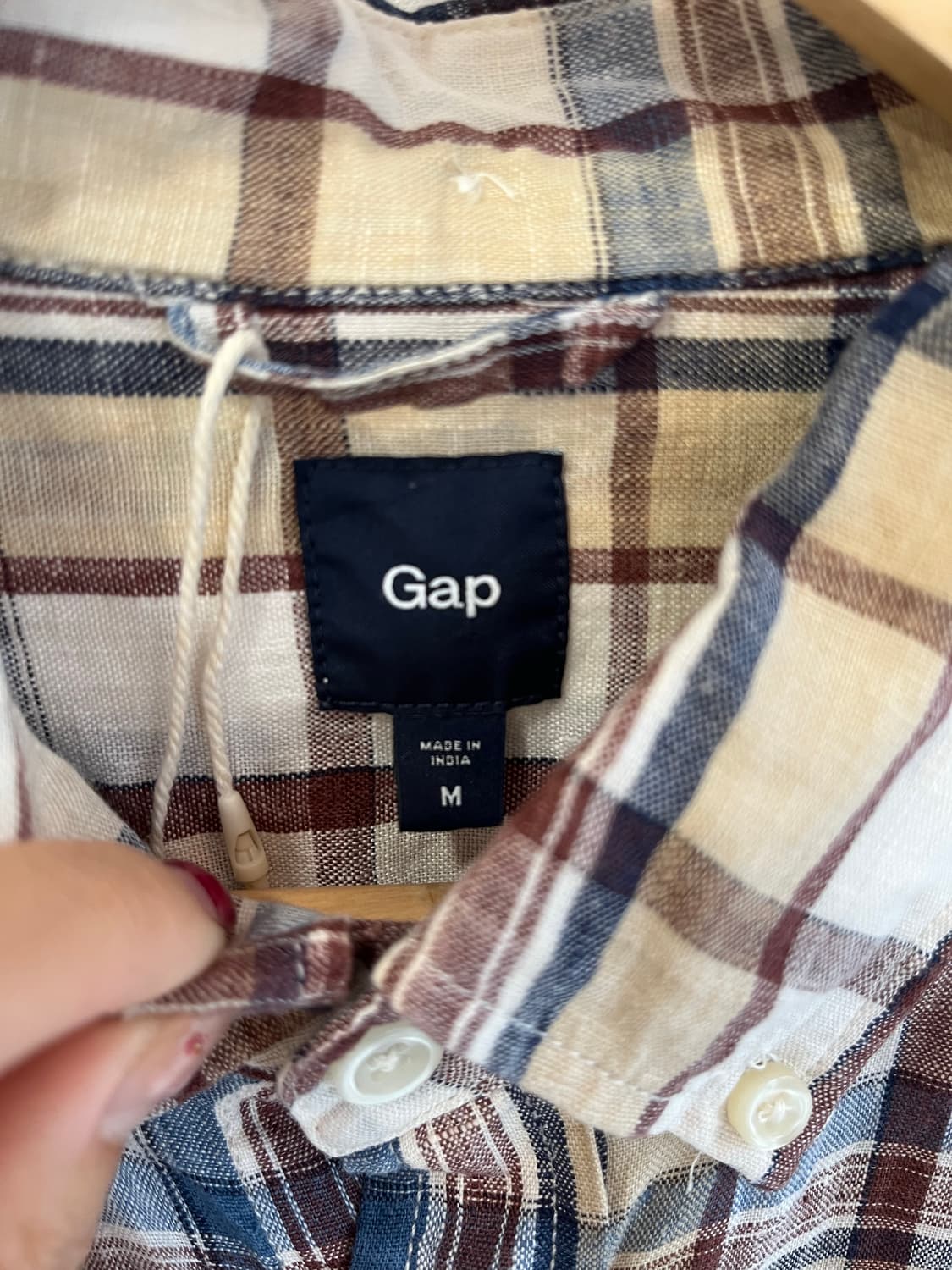갭 린넨 체크 반팔셔츠 상품이미지4