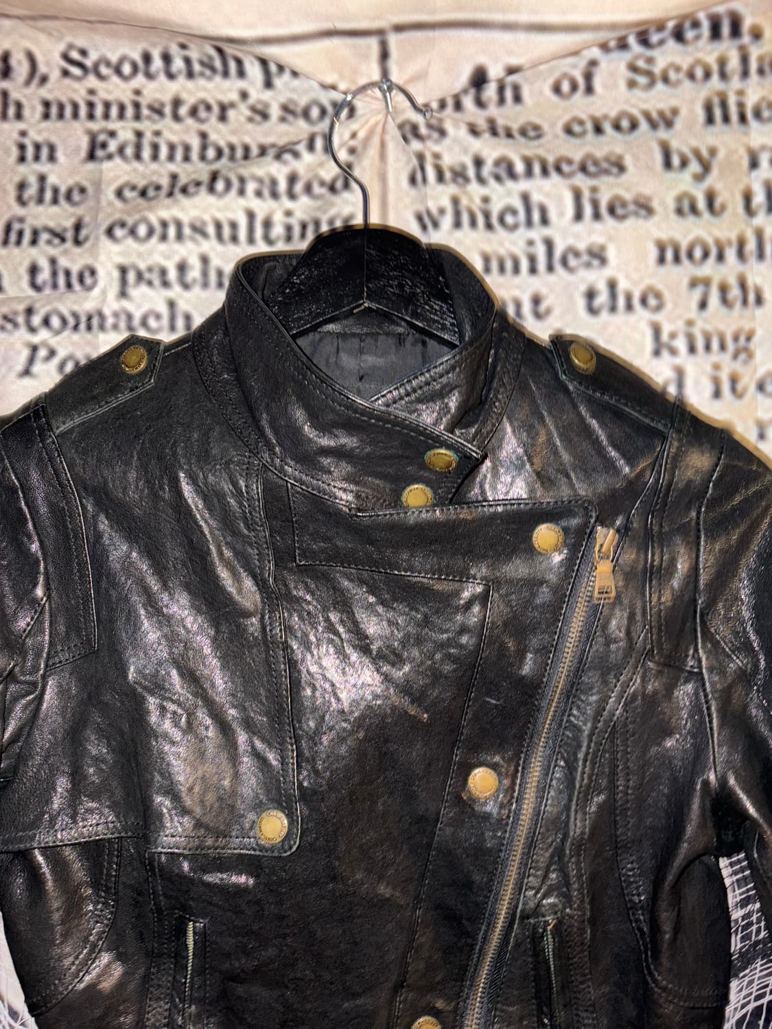 Lambskin Distressed Rider Jacket  상품이미지2