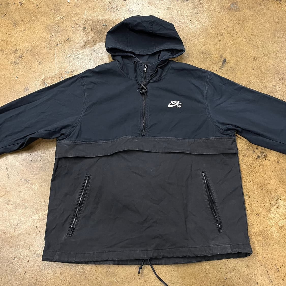[정품/2XL] 나이키 SB 블랙 후드 하프집업 바람막이 b19 상품이미지2