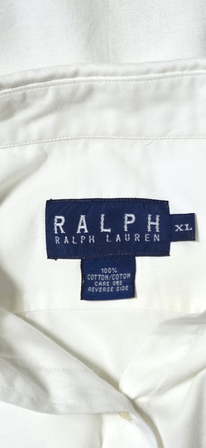 폴로 랄프로렌 화이트 반팔 셔츠 XL 상품이미지3