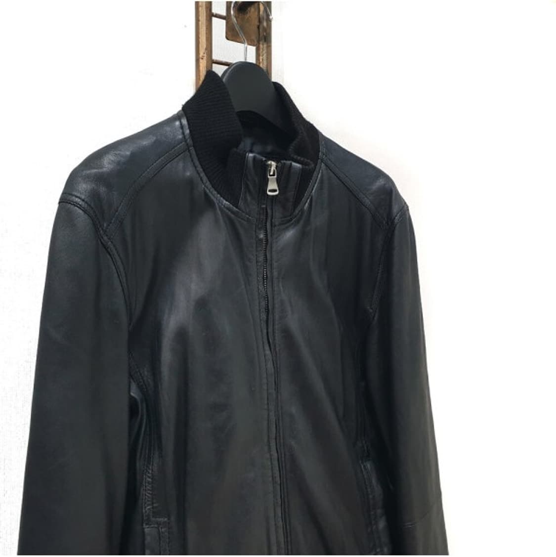 자라 맨 싱글 양가죽 블루종 자켓 S 상품이미지2