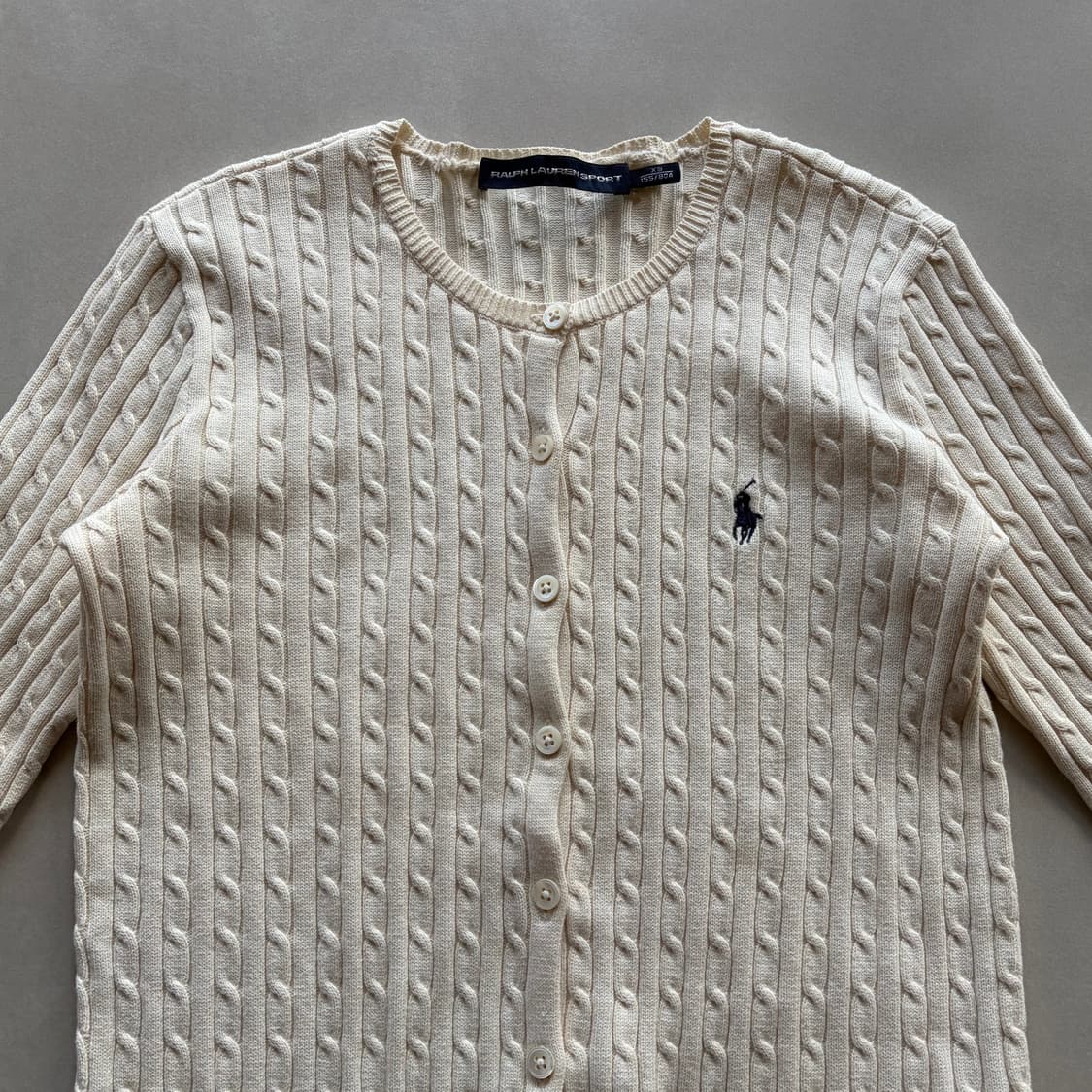 [XS-S]폴로 랄프로렌 걸즈 꽈배기 케이블 니트 가디건 상품이미지5