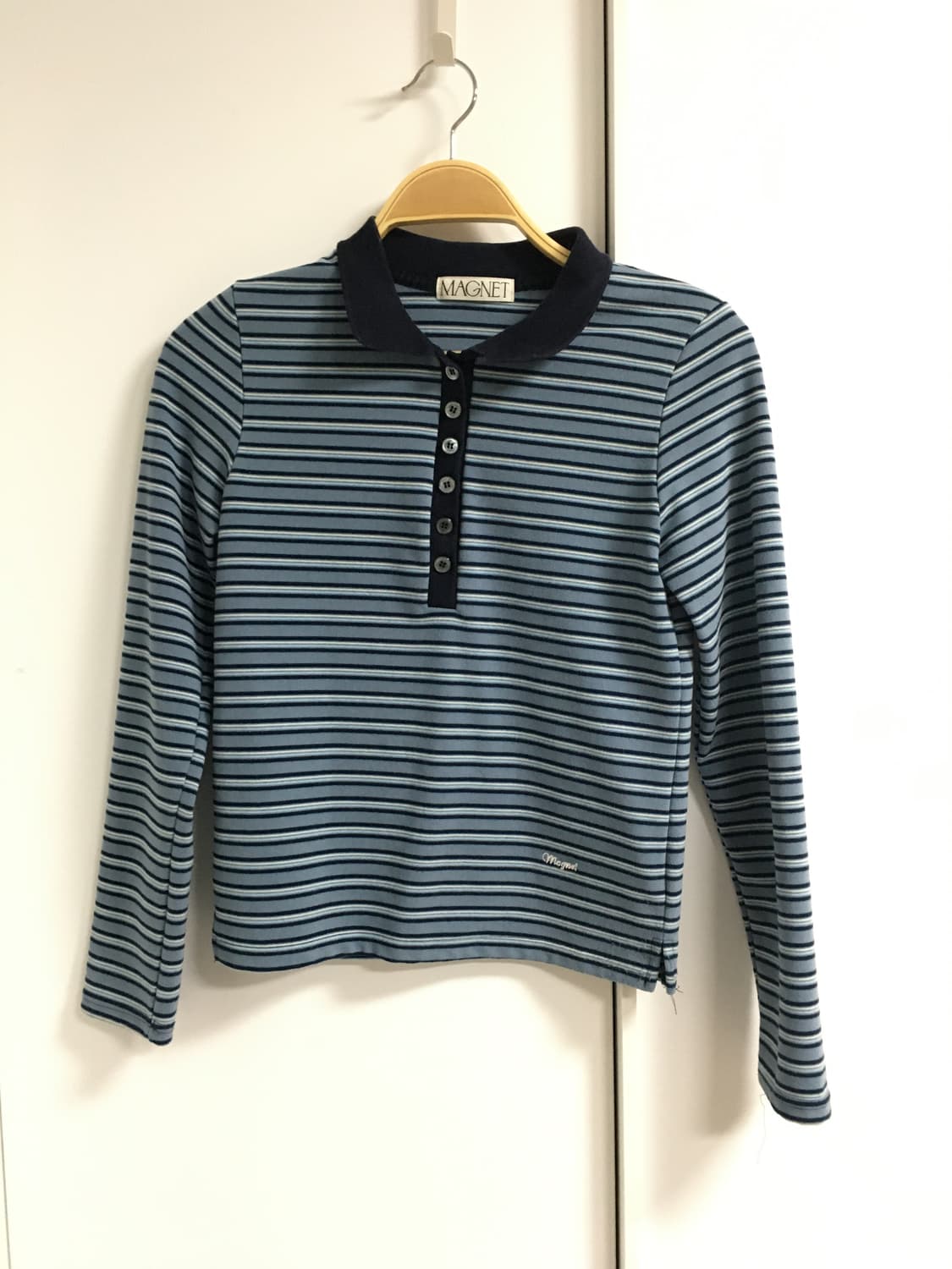 마그넷 아카이브 스트라이프 PK 긴팔 티셔츠 _ 블루 상품이미지1
