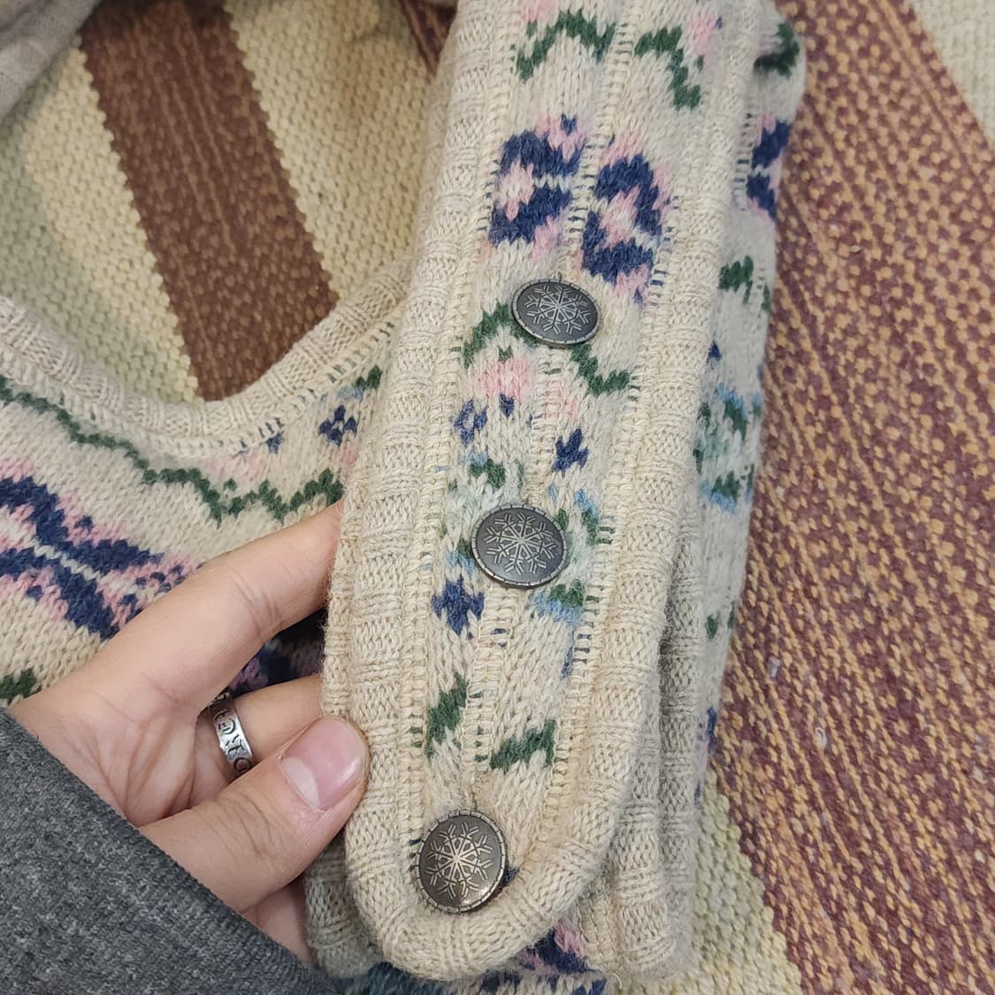 90s 폴로 페어아일 니트백 숄더백 토트 상품이미지4