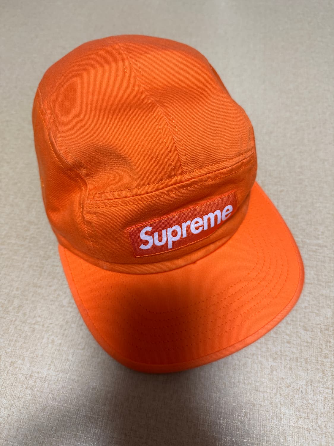 슈프림 워시드 치노 트윌 캠프캡 라이트 오렌지 - 23FW 상품이미지1