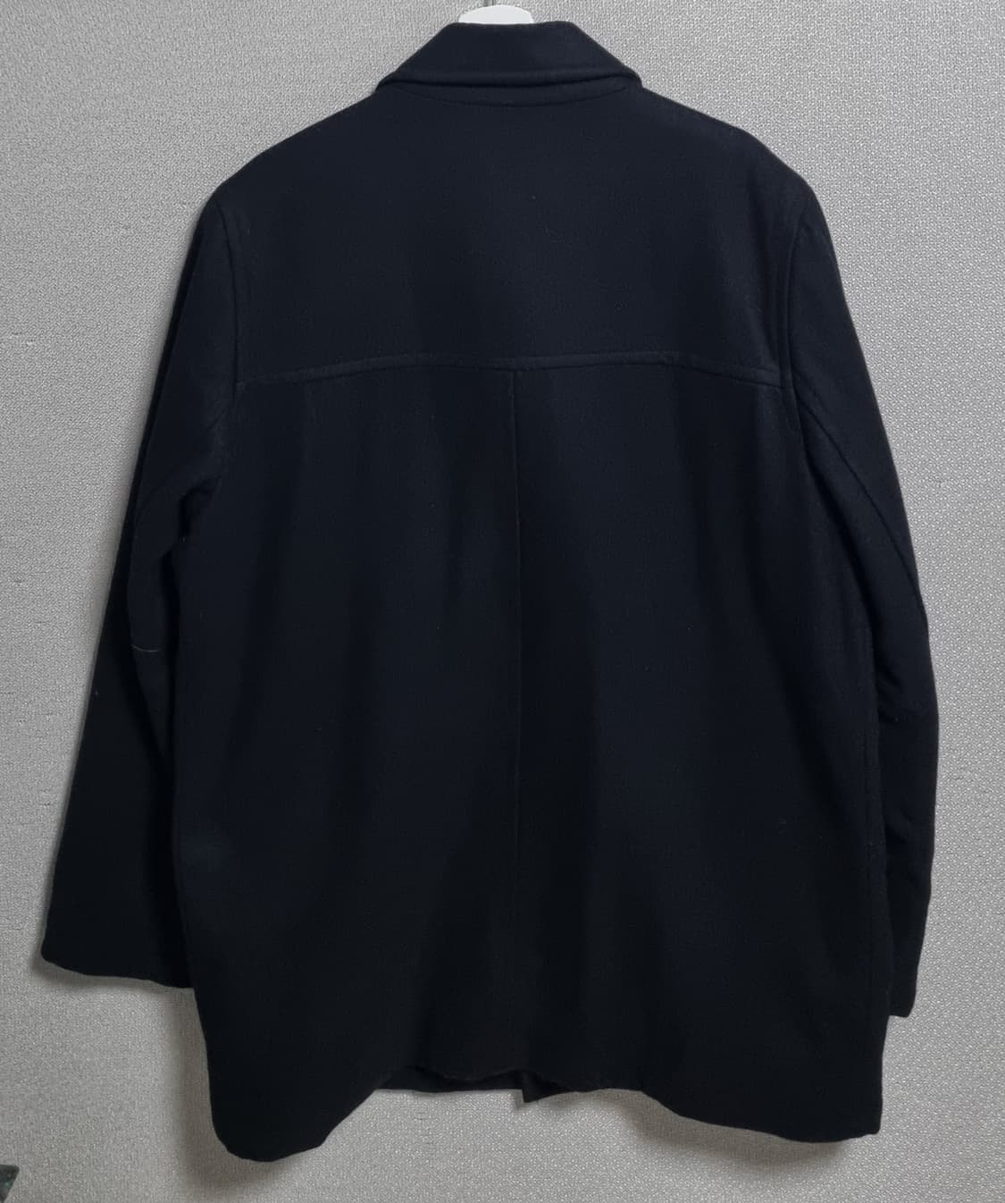 오버핏 L ) 타미힐피거 블랙 울혼방 반코트 상품이미지2